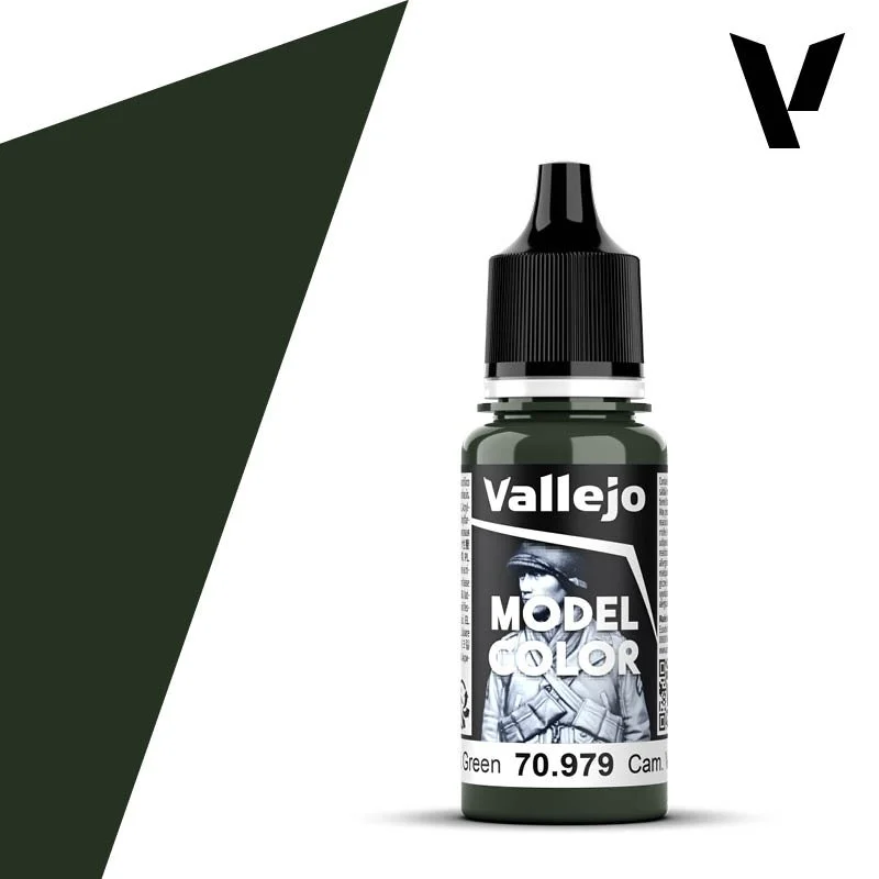 Vallejo 18ml Model Color Camouflage Dark Green (70.979)