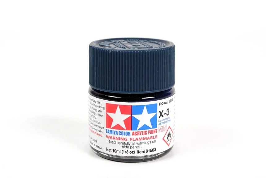 Tamiya 10ml-1/3oz Acrylic Mini X-3 Royal Blue