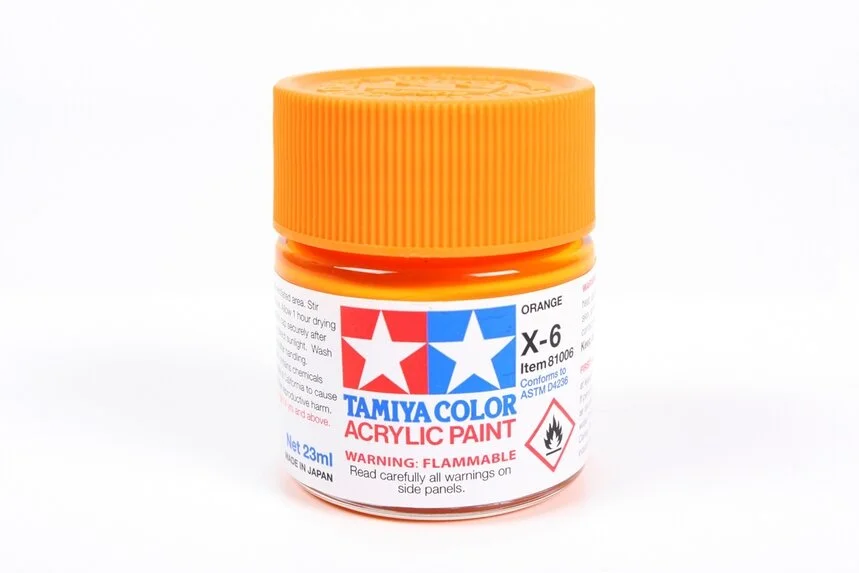 Tamiya 10ml-1/3oz Acrylic Mini X-6 Orange