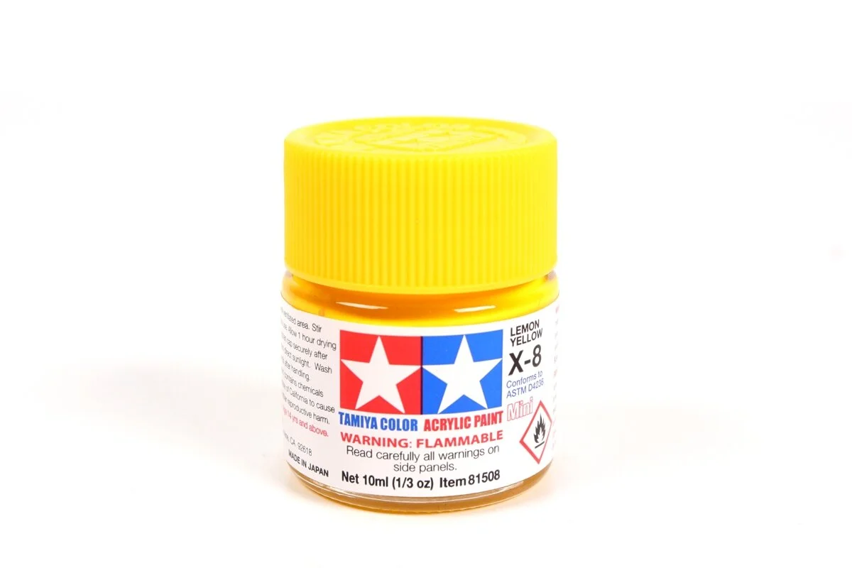 Tamiya 10ml-1/3oz Acrylic Mini X-8 Lemon Yellow