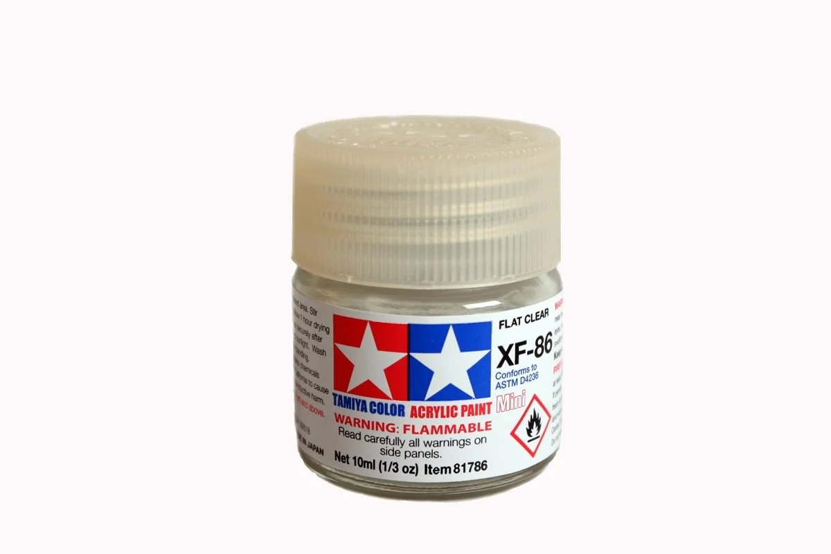Tamiya 10ml-1/3oz Acrylic Mini XF-86 Flat Clear