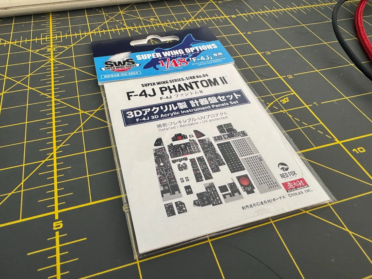 1/48 SWOP F-4J Phantom II 3D Acrylic Instrument Instrument Panels Set #SWS48-04-M04