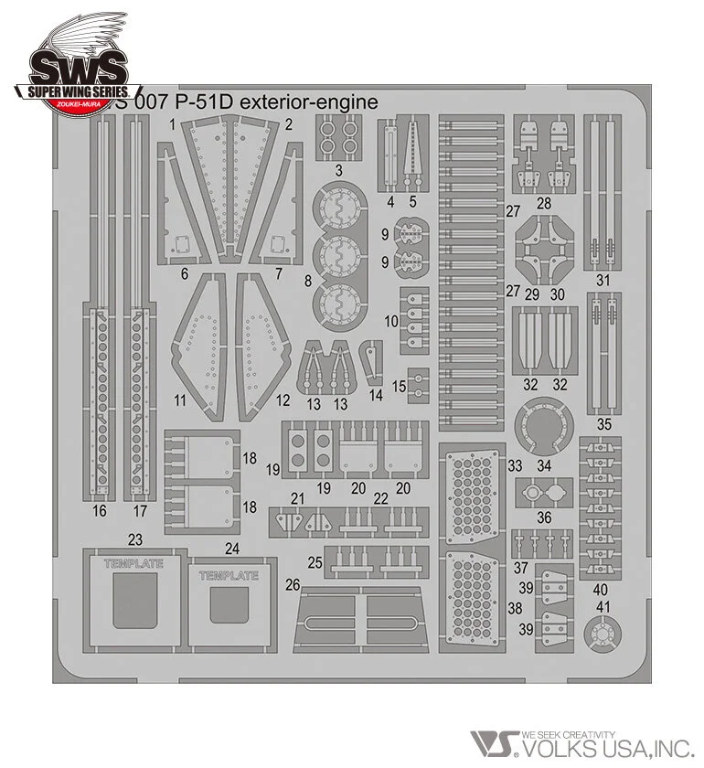 1/32 SWOP P-51D Photo-Etched Exterior and Engine Set