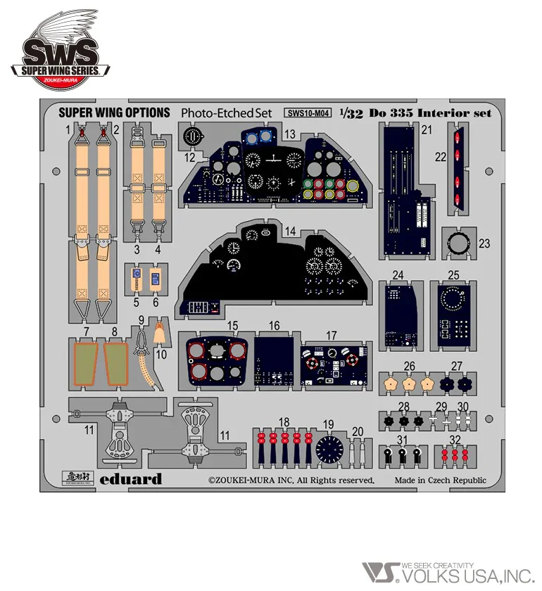 1/32 SWOP Do335 Interior Set #SWS12-M04