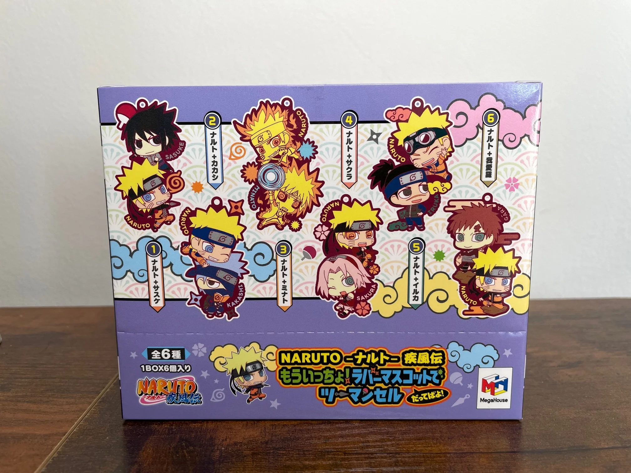 Bandai Naruto Shippuden Two Man Cell Believe It! Megahouse Rubber Mascot Box/6 Set