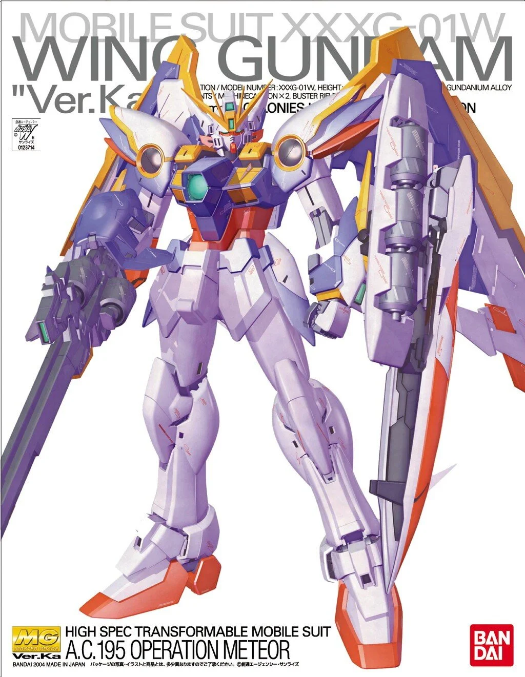 1/100  Bandai Mobile Suite XXXG-01W Wing Gundam  "Ver.Ka" (MG)