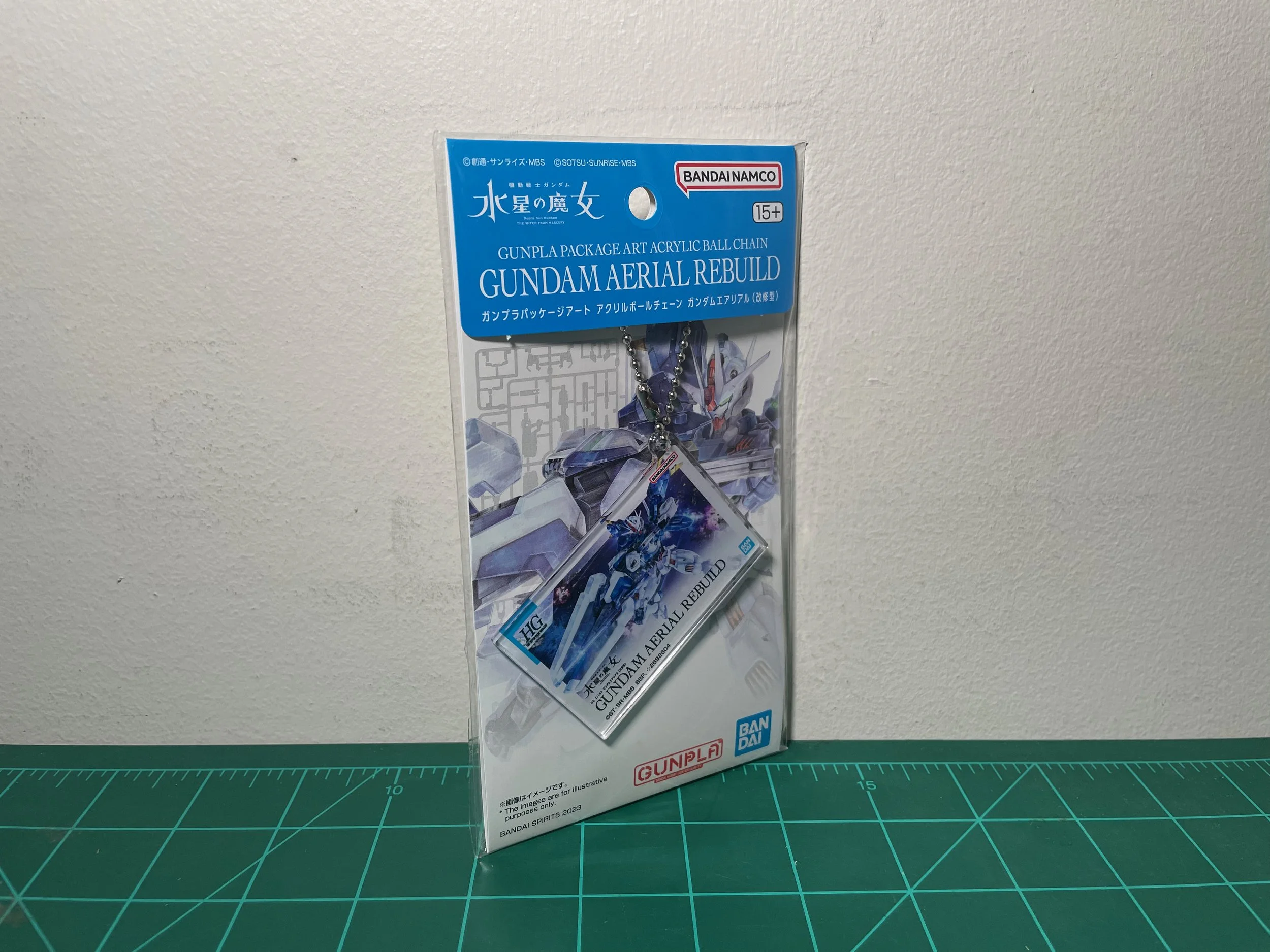 Bandai Spirits Gunpla Package Art Acrylic Ball Chain "Mobile Suit Gundam: The Witch from Mercury" Gundam Aerial Rebuild