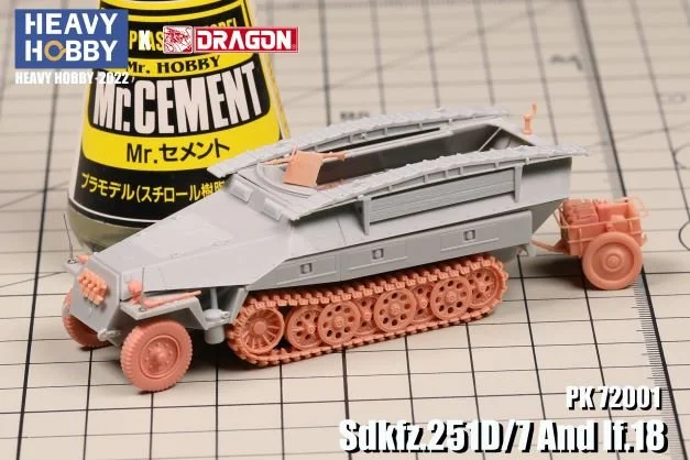 1/72 Heavy Hobby WWII German Sdkfz.251/7 Ausf.D and If.8 #PK-72001