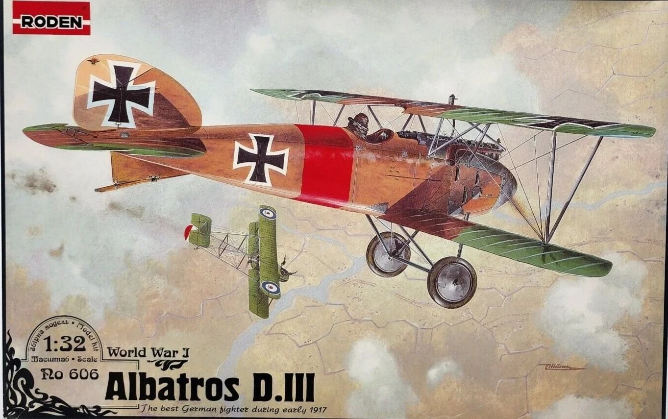 1:32 Roden Albatros D.III WW1 German Biplane Fighter #606