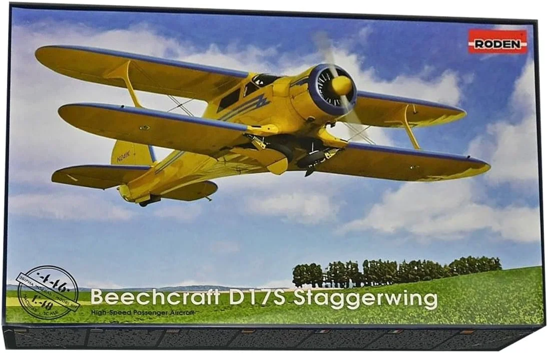 1/48 Roden Beechcraft D17S Staggerwing Light Commercial Biplane #446