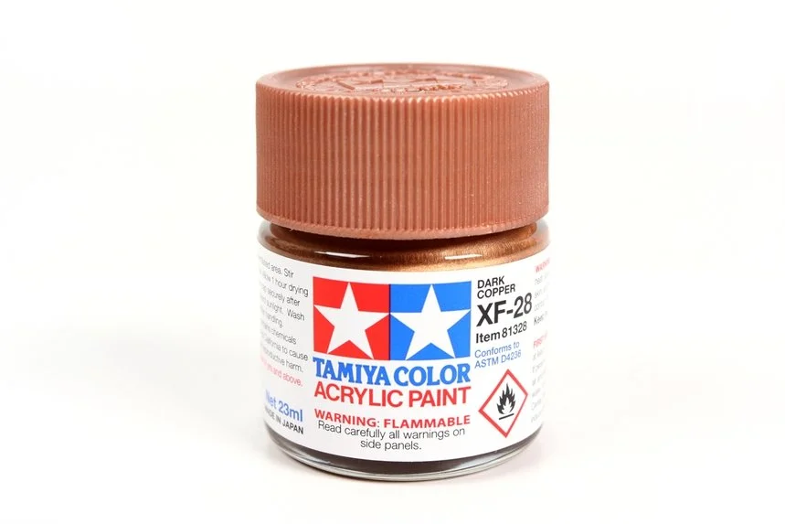 Tamiya 23ml-3/4oz Acrylic XF-28 Dark Copper #81328