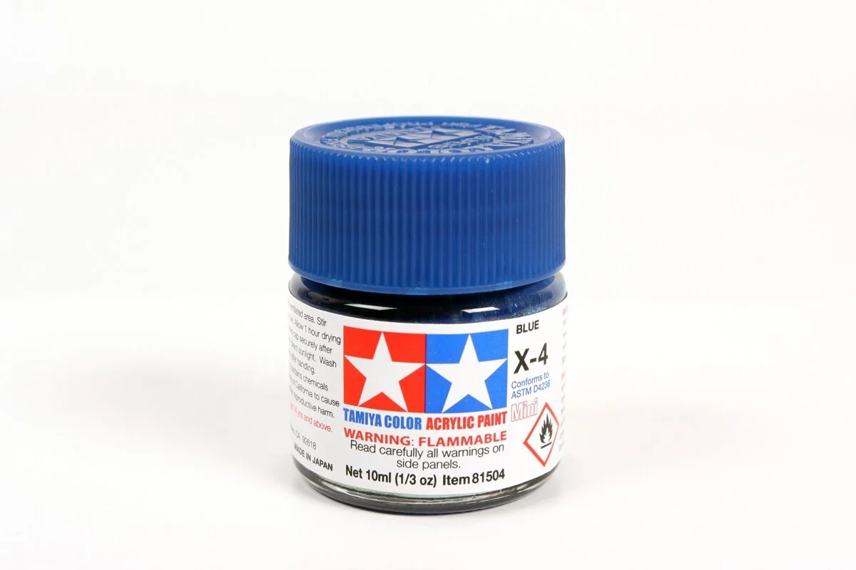 Tamiya 10ml-1/3oz Acrylic Mini X-4 Blue #81504