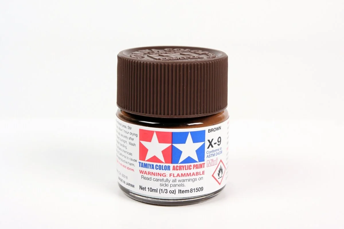 Tamiya 10ml-1/3oz Acrylic Mini X-9 Brown #81509
