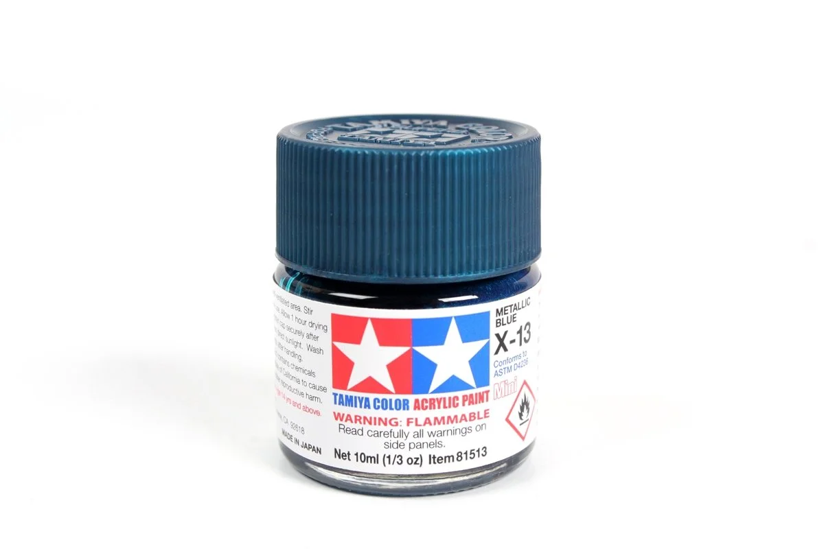 Tamiya 10ml-1/3oz Acrylic Mini X-13 Metallic Blue #81513
