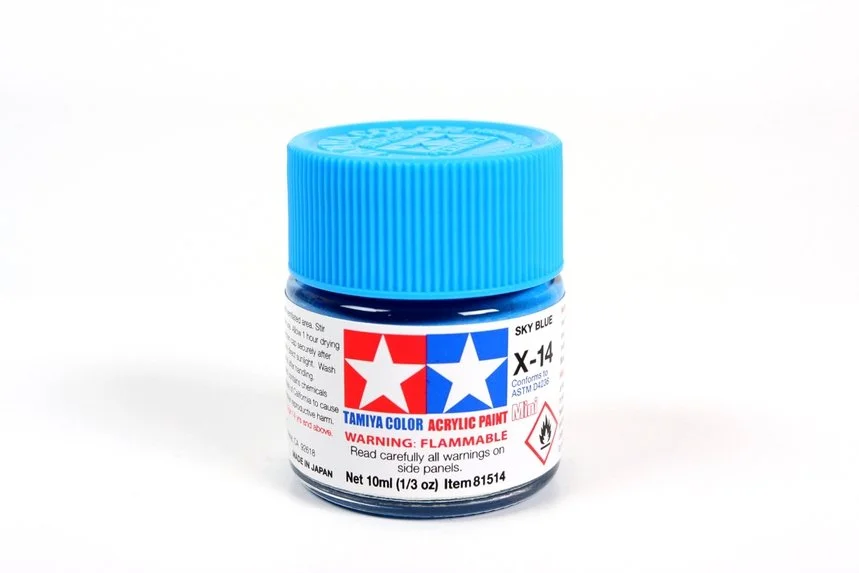 Tamiya 10ml-1/3oz Acrylic Mini X-14 Sky Blue #81514