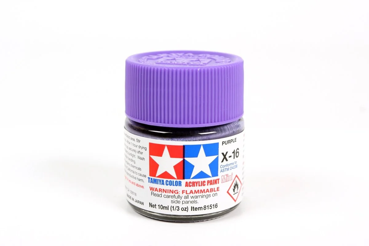 Tamiya 10ml-1/3oz Acrylic Mini X-16 Purple #81516