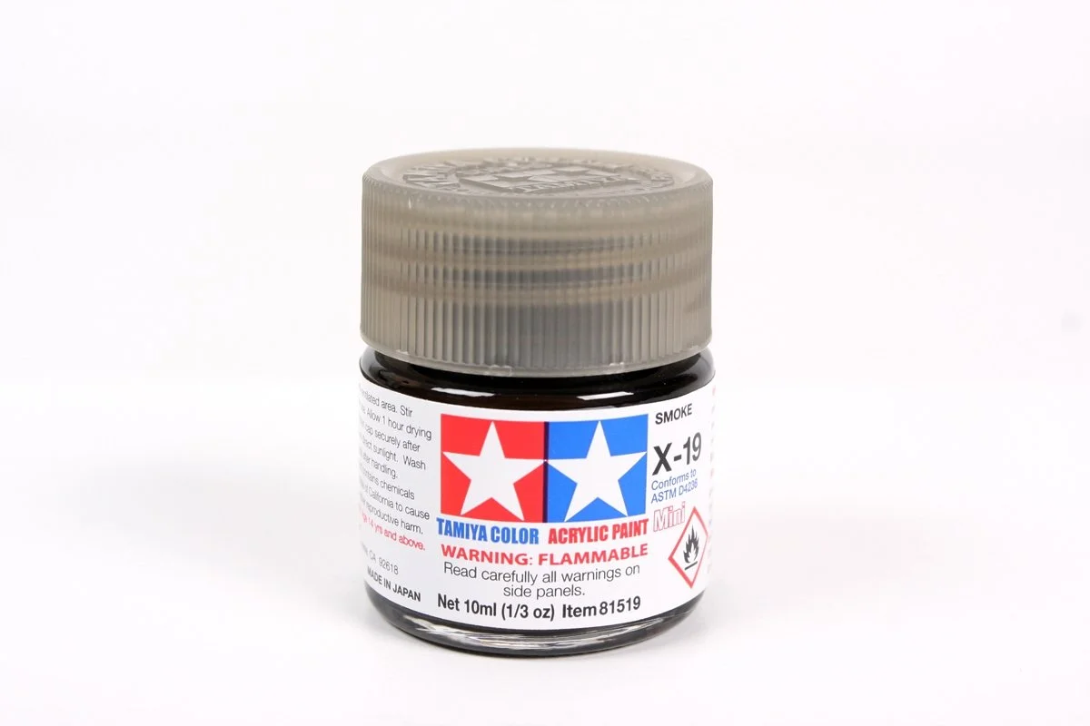 Tamiya 10ml-1/3oz Acrylic Mini X-19 Smoke #81519