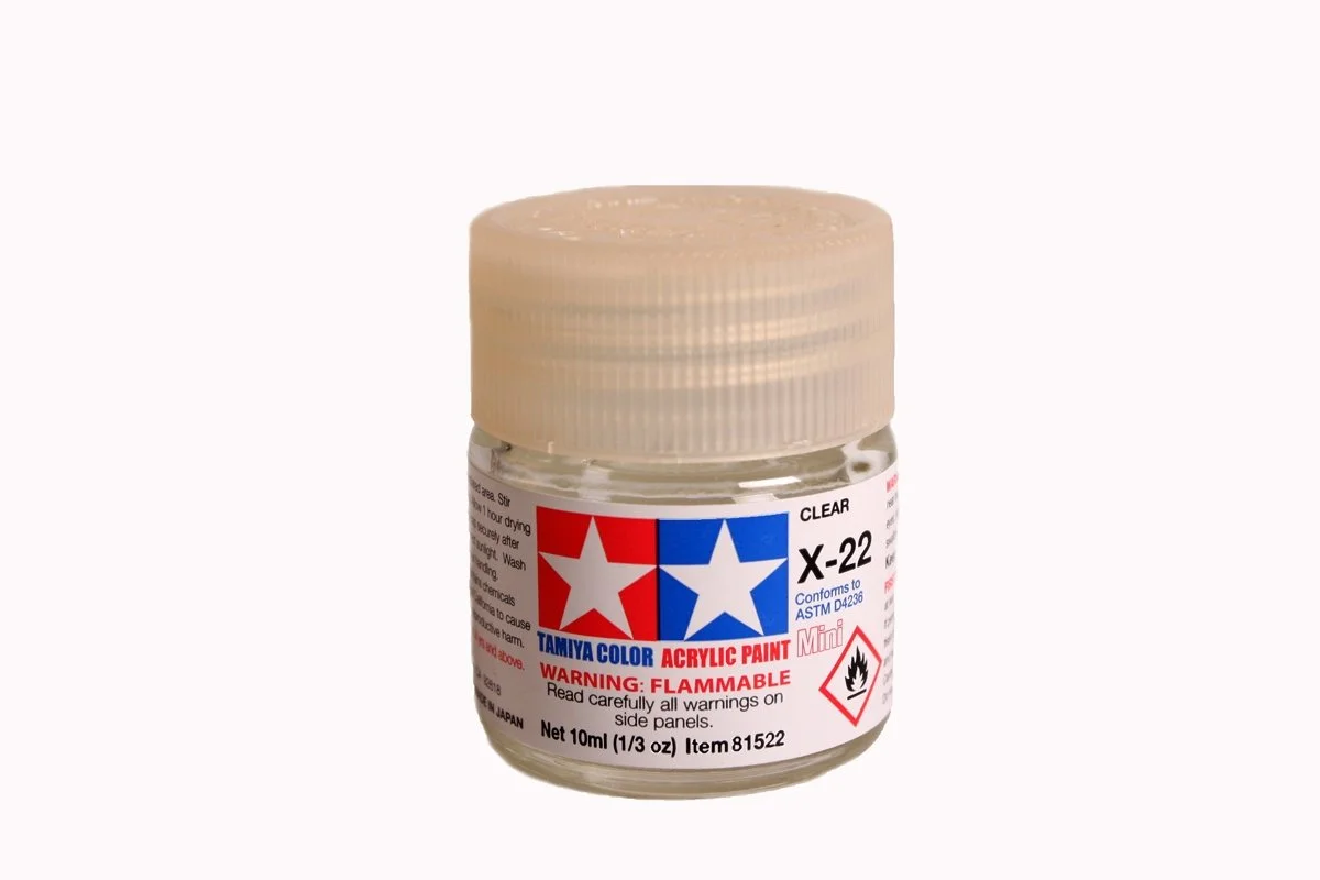 Tamiya 10ml-1/3oz Acrylic Mini X-22 Clear #81522