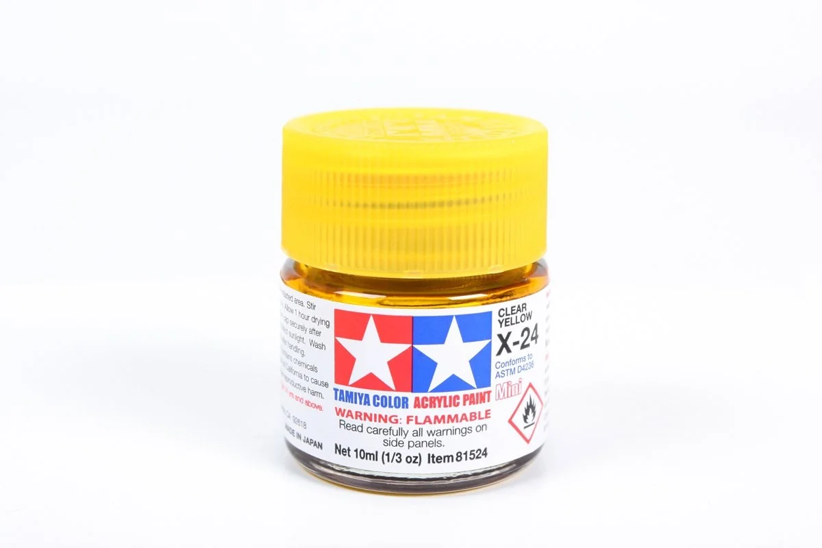 Tamiya 10ml-1/3oz Acrylic Mini X-24 Clear Yellow #81524