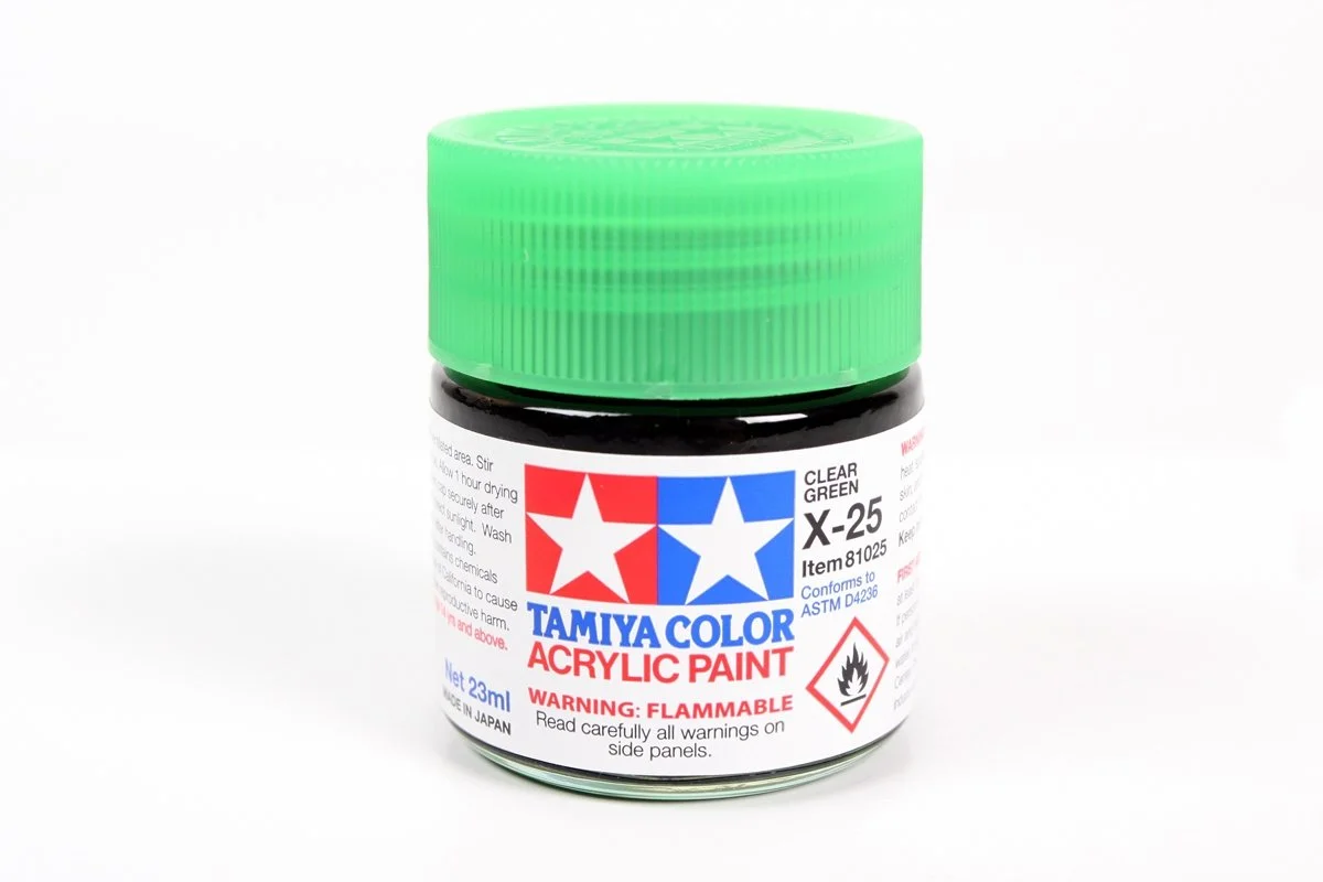 Tamiya 23ml-3/4oz Acrylic X-25 Clear Green #81025