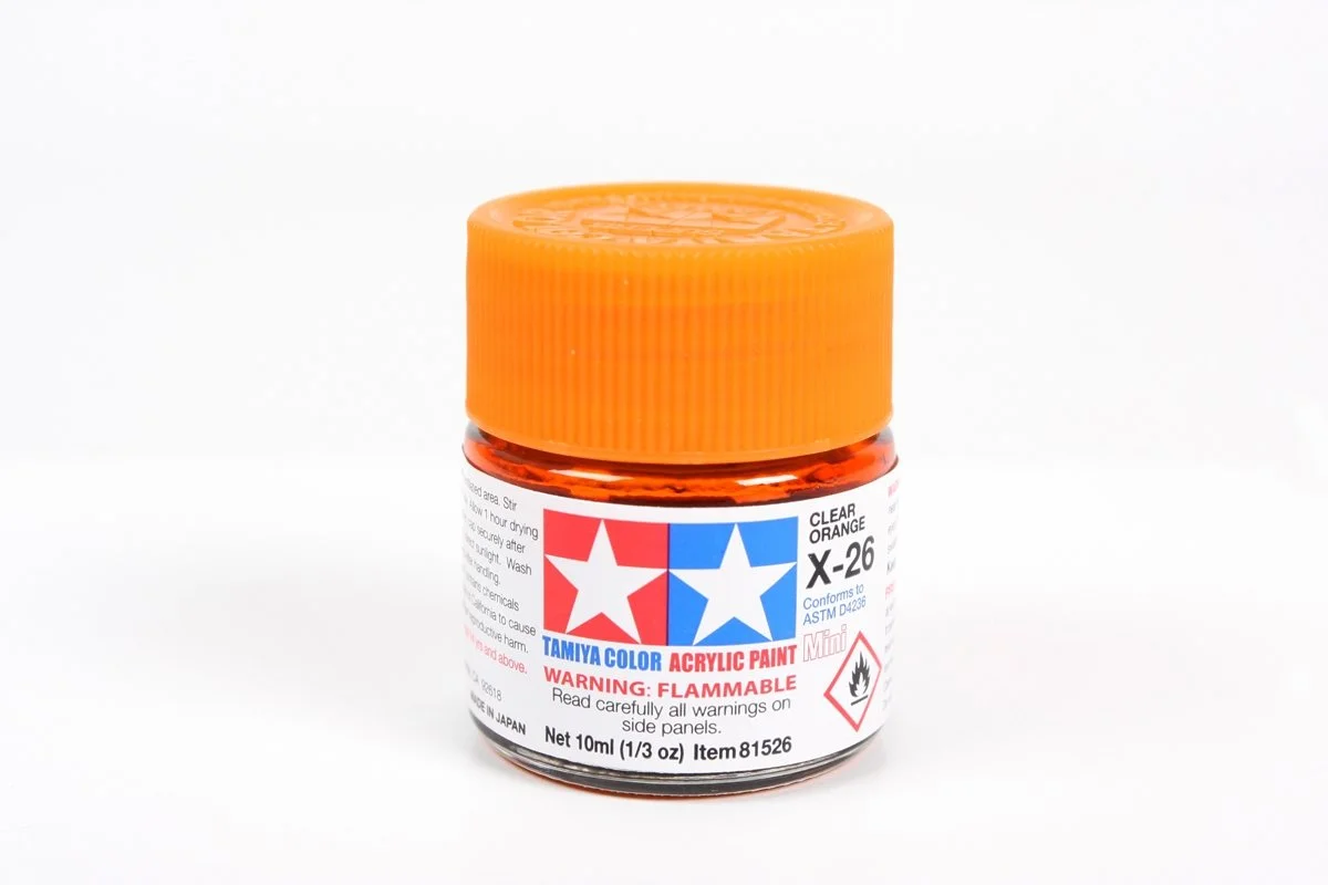 Tamiya 10ml-1/3oz Acrylic Mini X-26 Clear Orange #81526