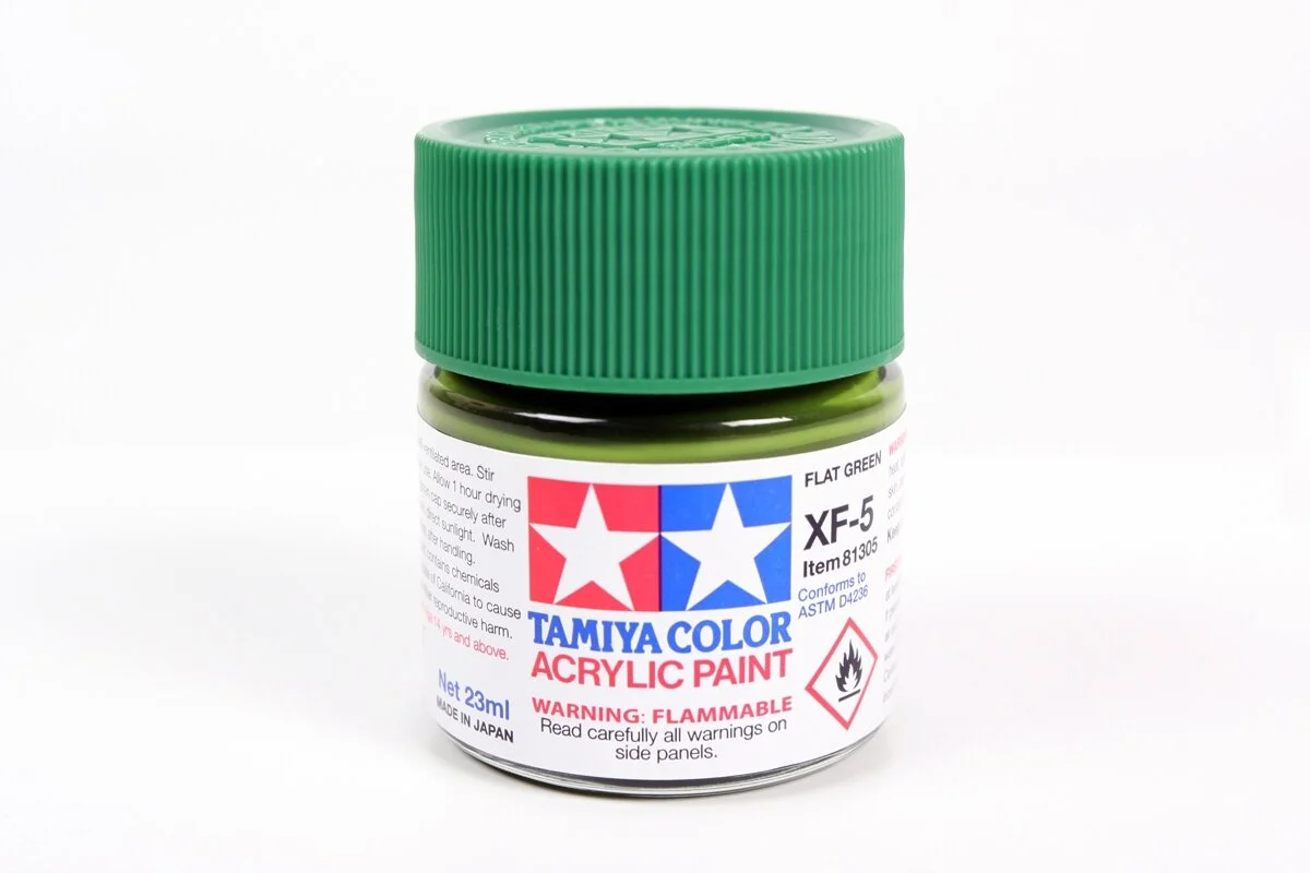 Tamiya 10ml-1/3oz Acrylic Mini XF-5 Flat Green #81705