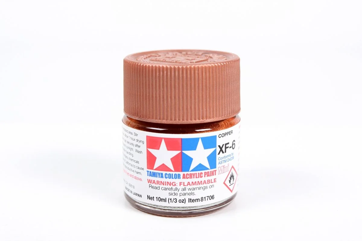 Tamiya 10ml-1/3oz Acrylic Mini  XF-6 Copper #81706