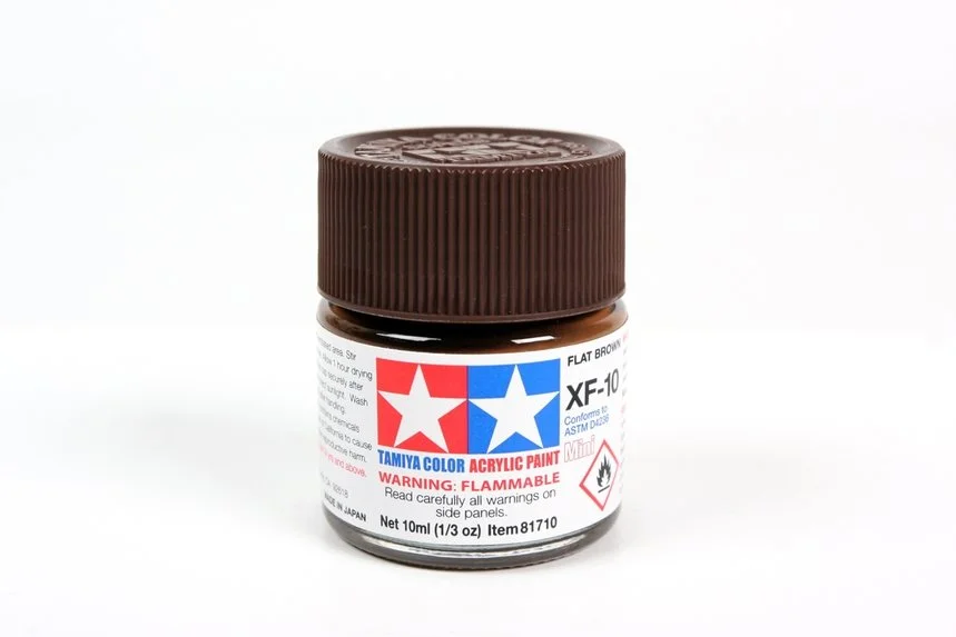 Tamiya 10ml-1/3oz Acrylic Mini XF-10 Flat Brown #81710