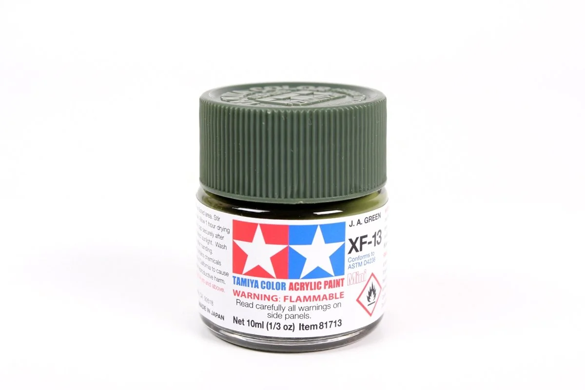 Tamiya 10ml-1/3oz Acrylic Mini  XF-13 J.A. Green #81713