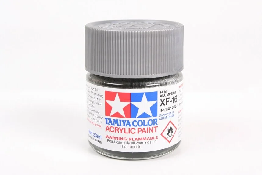 Tamiya 10ml-1/3oz Acrylic Mini XF-16 Matte Flat Aluminum Item#81716