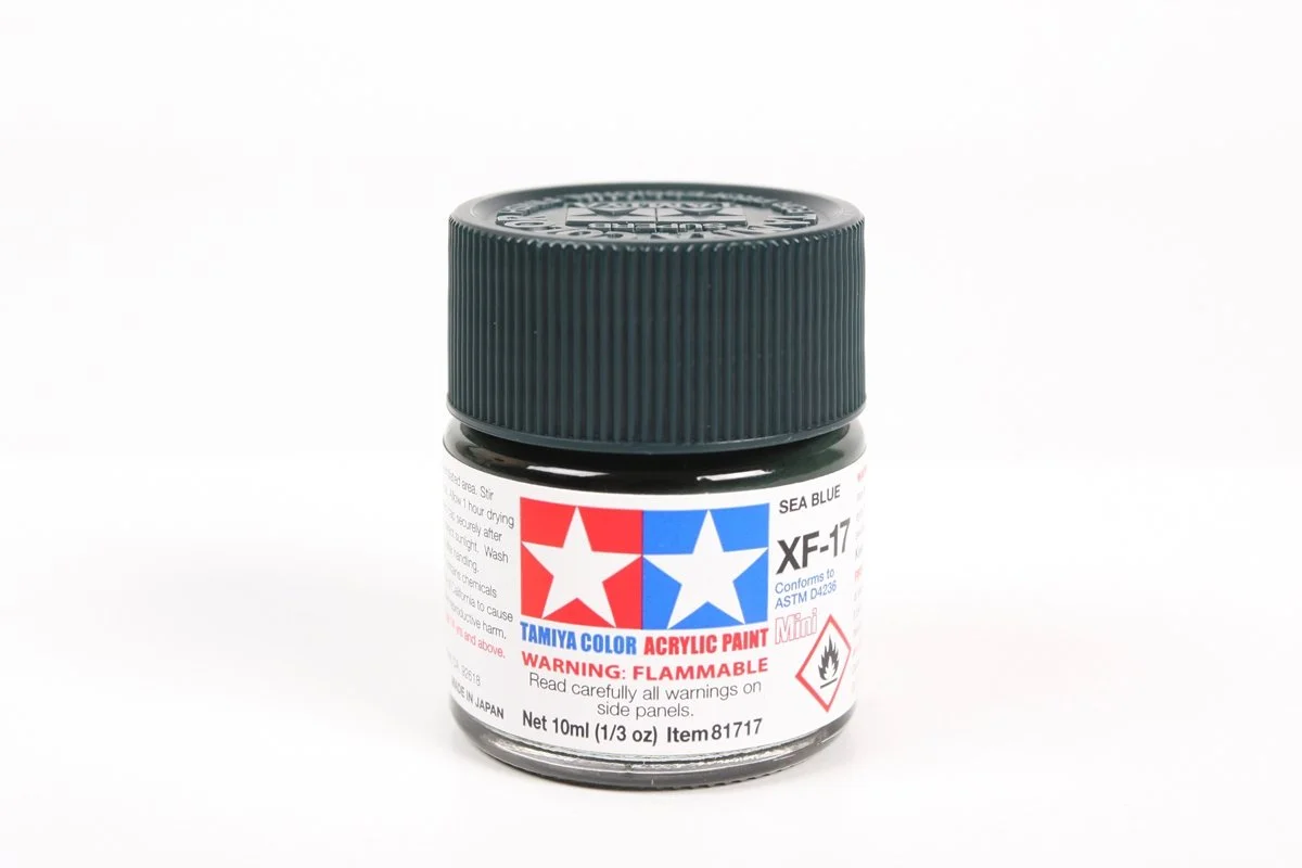 Tamiya 10ml-1/3oz Acrylic Mini XF-17 Sea Blue #81717