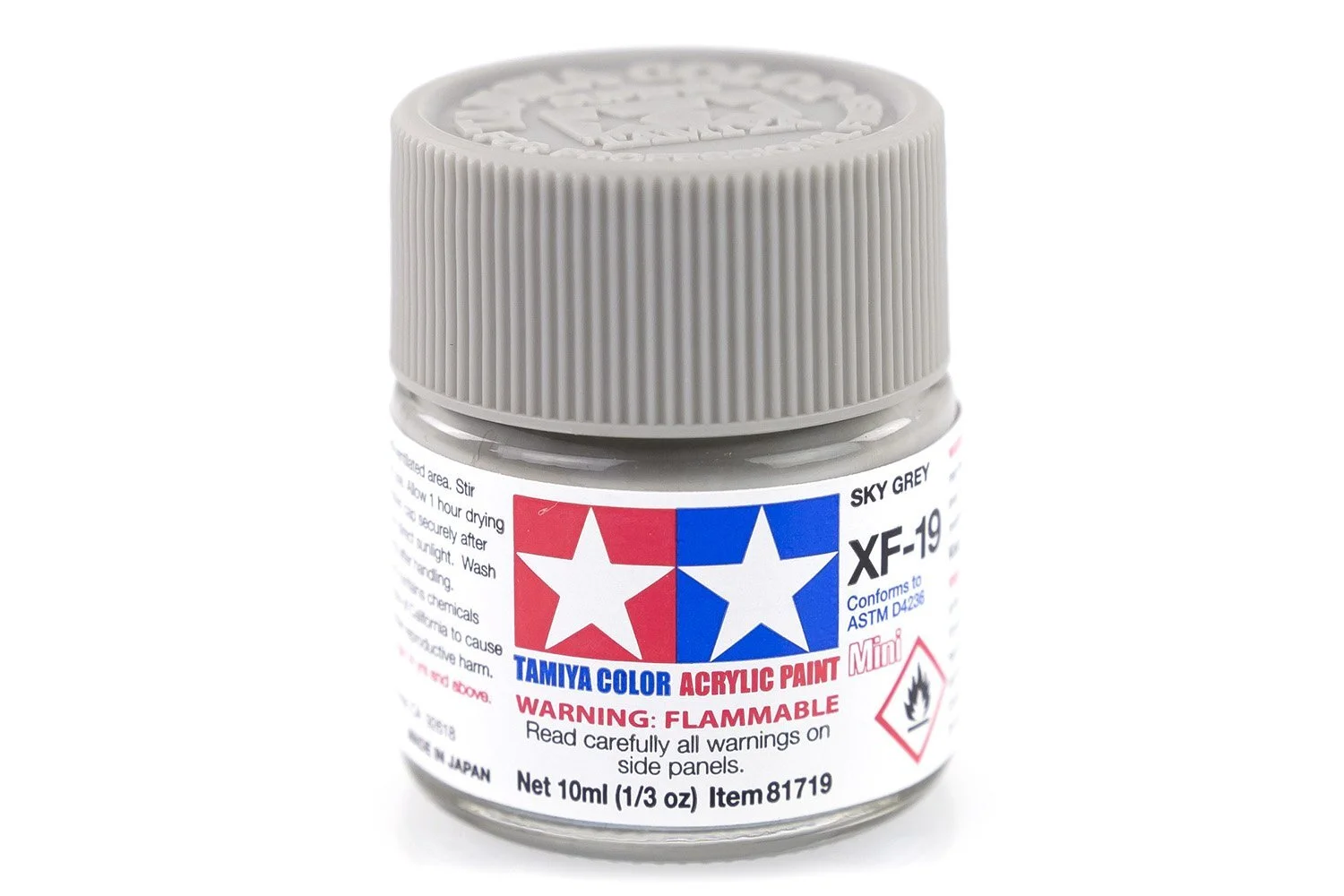 Tamiya 10ml-1/3oz Acrylic Mini XF-19 Sky Grey #81719