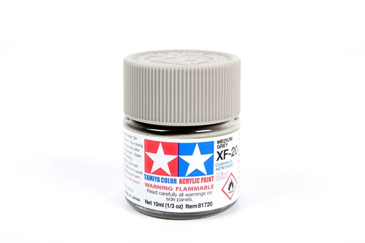 Tamiya 10ml-1/3oz Acrylic Mini XF-20 Medium Grey #81720