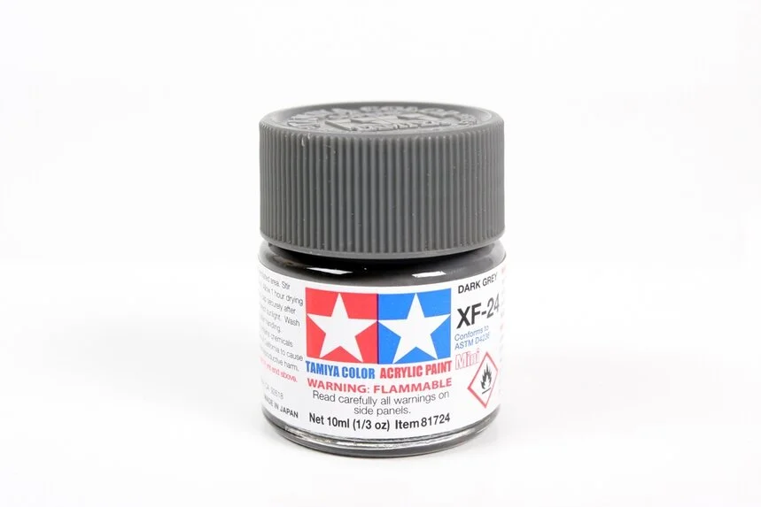 Tamiya 10ml-1/3oz Acrylic Mini XF-24 Dark Grey #81724