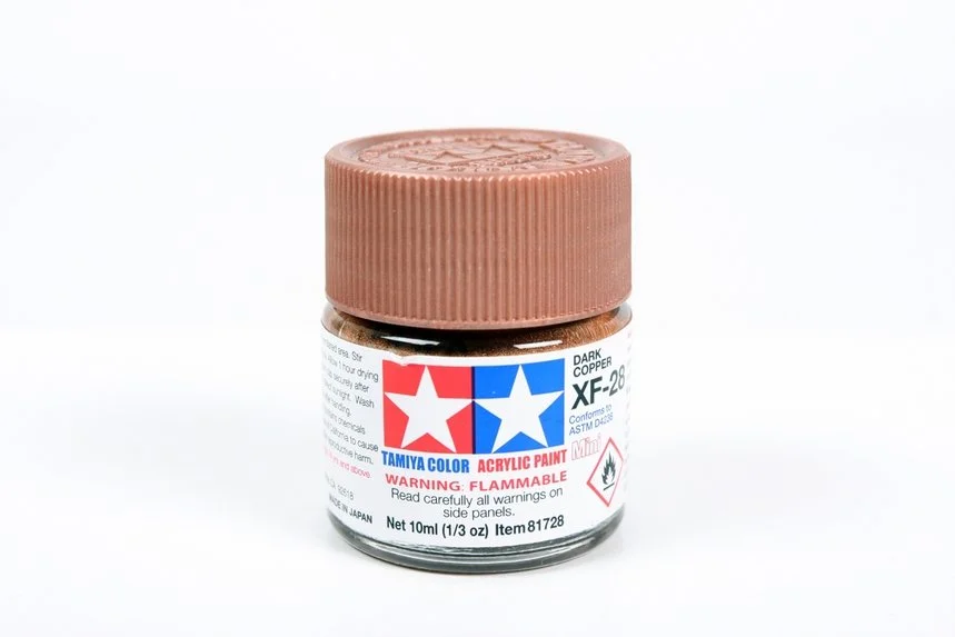 Tamiya 10ml-1/3oz Acrylic Mini XF-28 Dark Copper #81728
