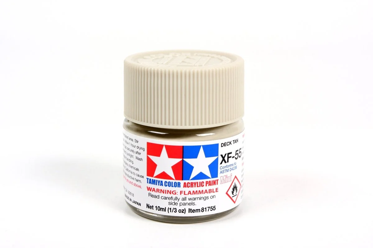 Tamiya 10ml-1/3oz Acrylic Mini  XF-55 Deck Tan #81755
