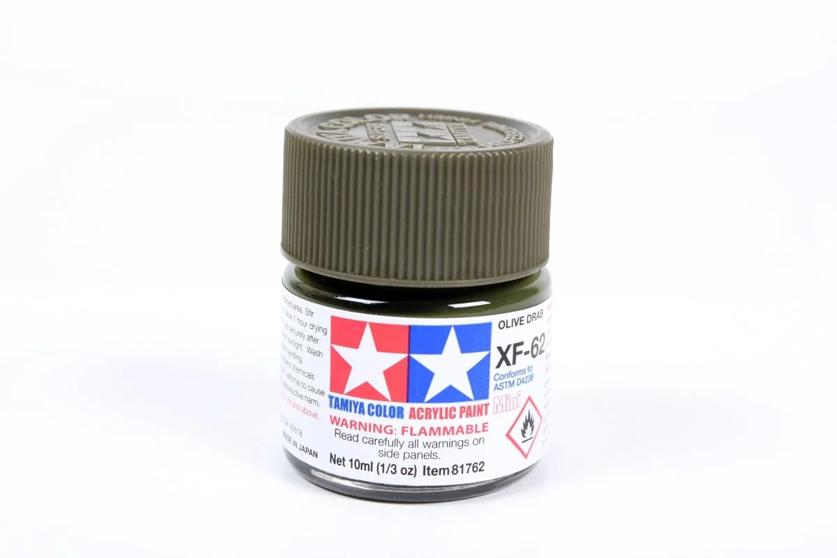 Tamiya 10ml-1/3oz Acrylic Mini XF-62 Olive Drab #81762