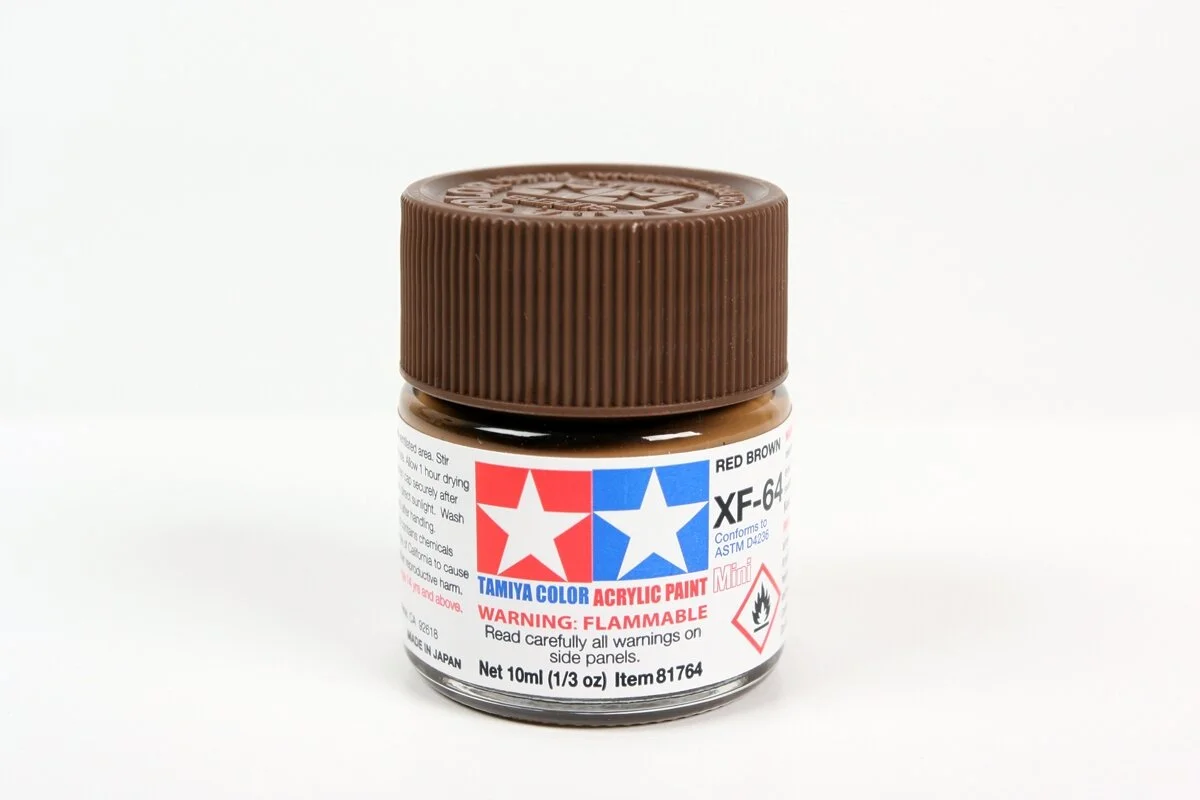 Tamiya 10ml-1/3oz Acrylic Mini XF-64 Red Brown #81764