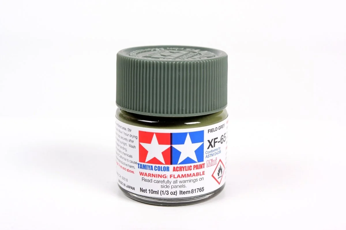 Tamiya 10ml-1/3oz Acrylic Mini XF-65 Field Grey #81765