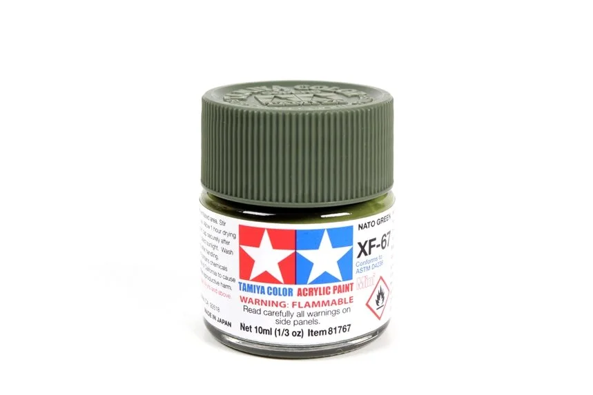 Tamiya 10ml-1/3oz Acrylic Mini XF-67 NATO Green #81767