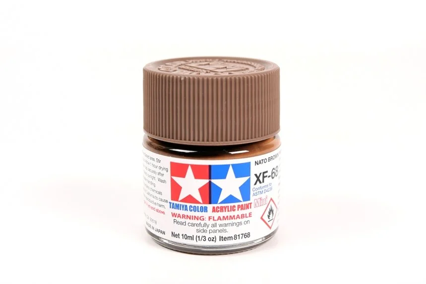 Tamiya 10ml-1/3oz Acrylic Mini XF-68 NATO Brown #81768