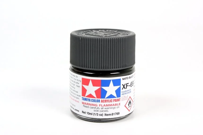 Tamiya 10ml-1/3oz Acrylic Mini XF-69 NATO Black #81769