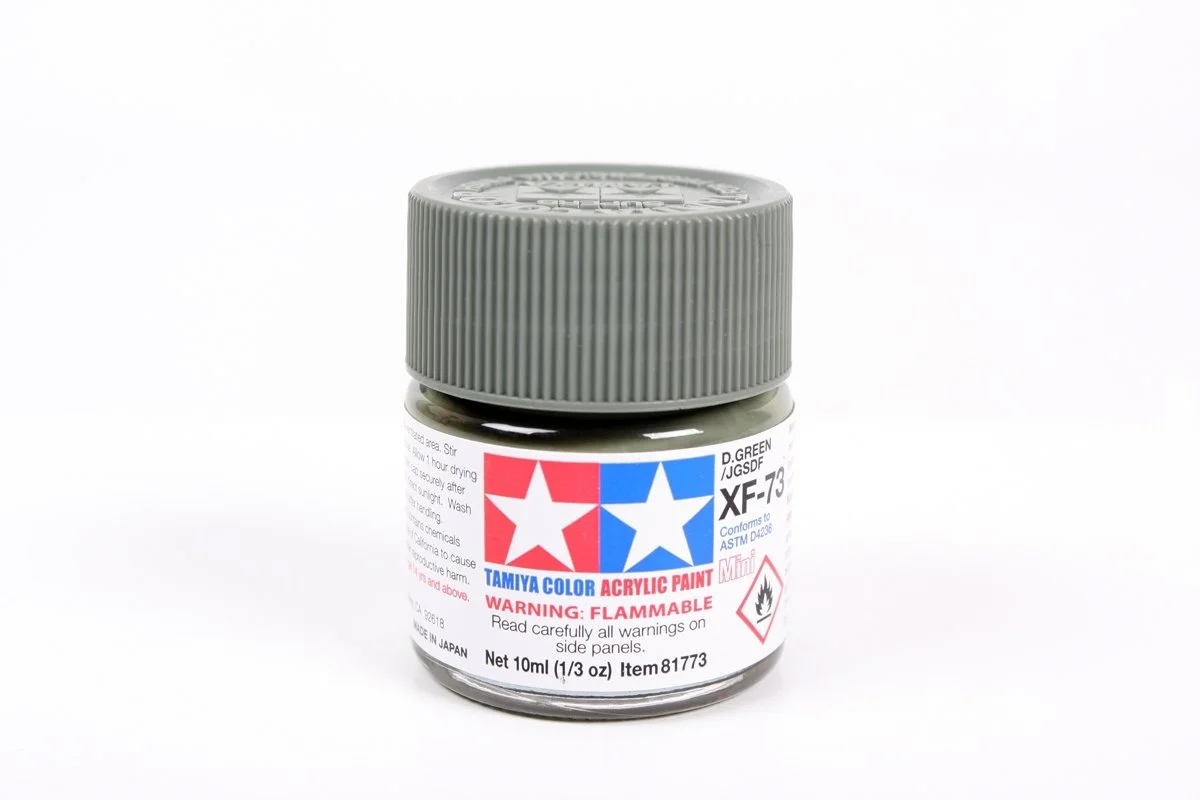Tamiya 10ml-1/3oz Acrylic Mini XF-73 Dark Green (JGSDF) #81773