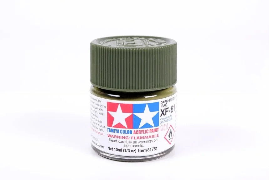 Tamiya 10ml-1/3oz Acrylic Mini XF-81 Dark Green (RAF) #81781