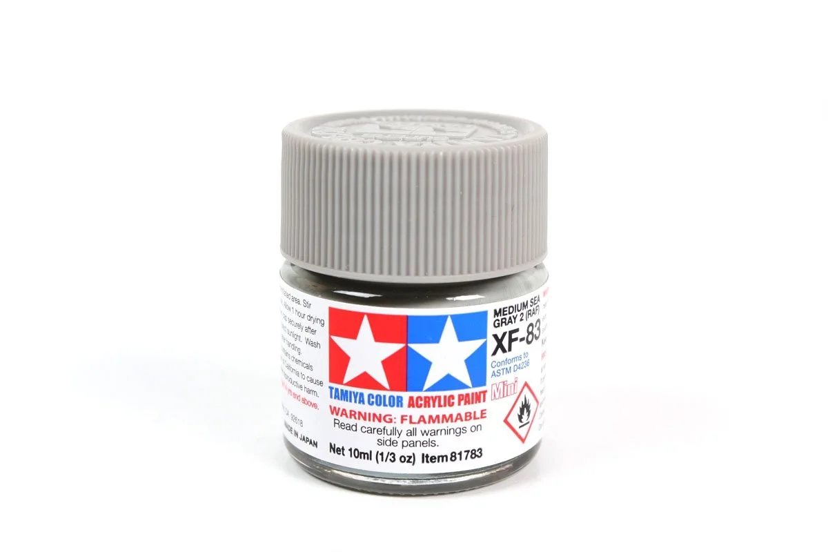 Tamiya 10ml-1/3oz Acrylic Mini XF-83 Medium Sea Gray 2 (RAF) #81783