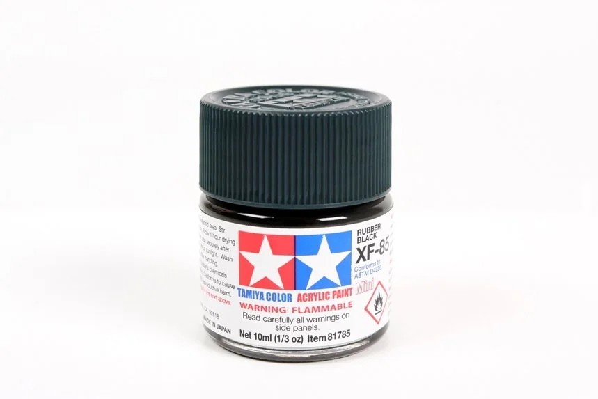 Tamiya 10ml-1/3oz Acrylic Mini XF-85 Rubber Black #81785