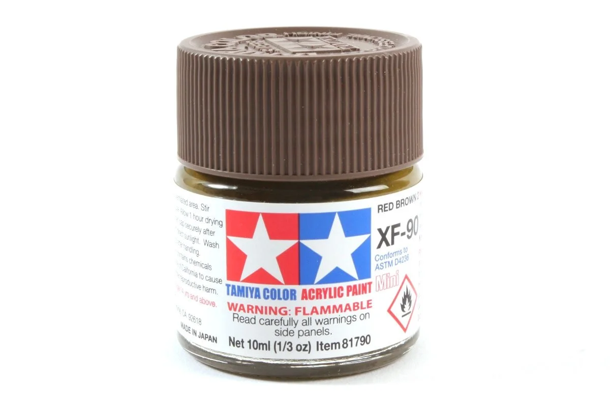 Tamiya 10ml-1/3oz Acrylic Mini XF-90 Red Brown 2 #81790