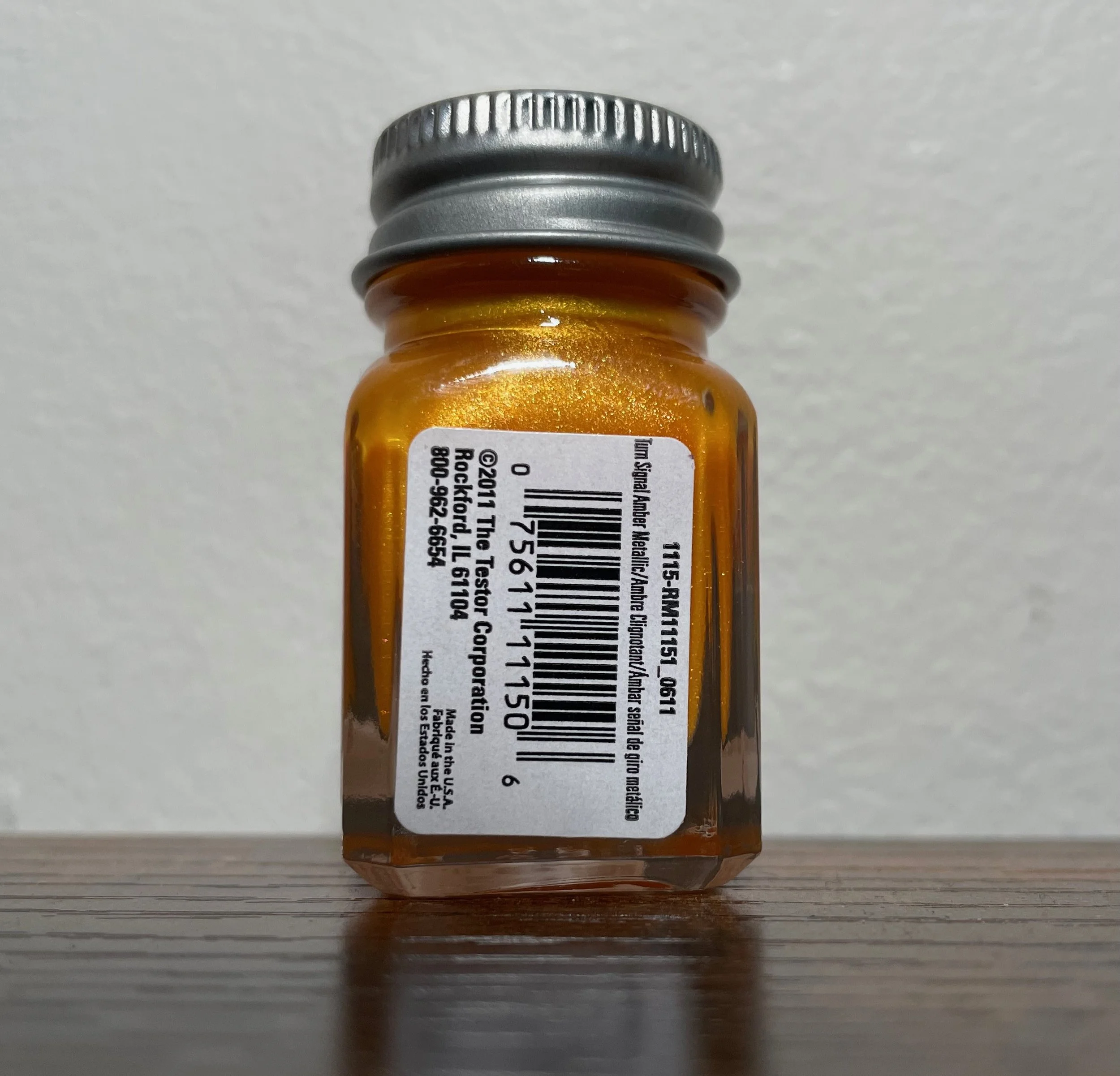 Testors Enamel 1/4oz-Turn Signal Amber #1115