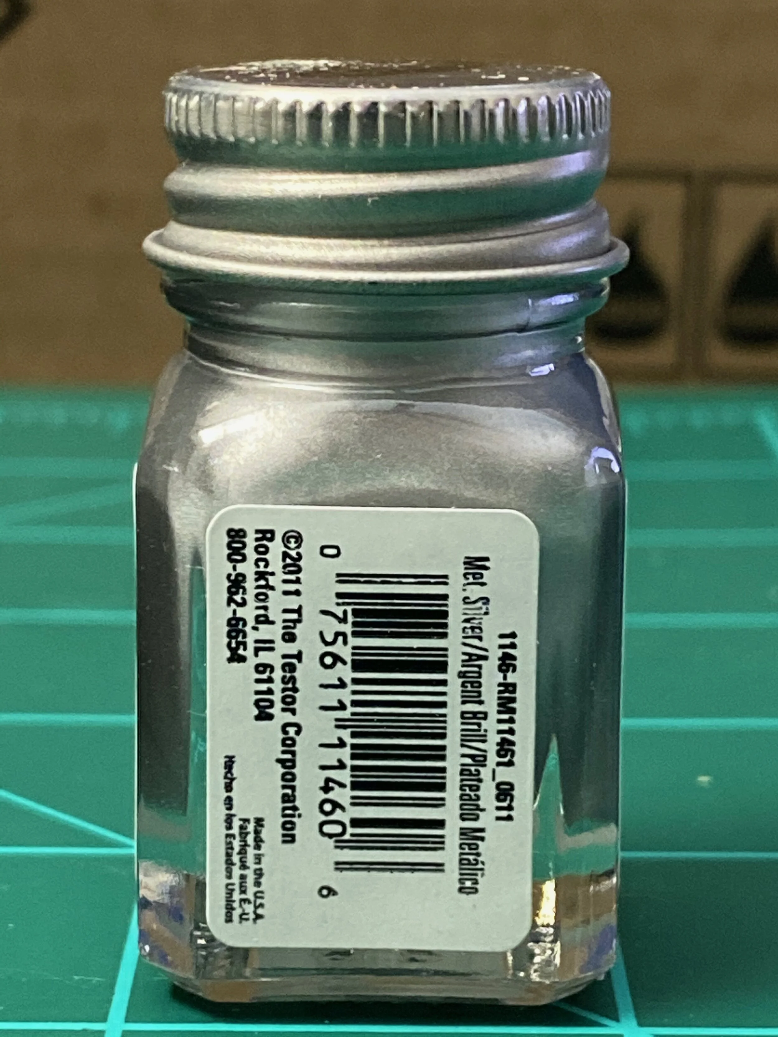 Testors Enamel 1/4oz-Metallic Silver #1146