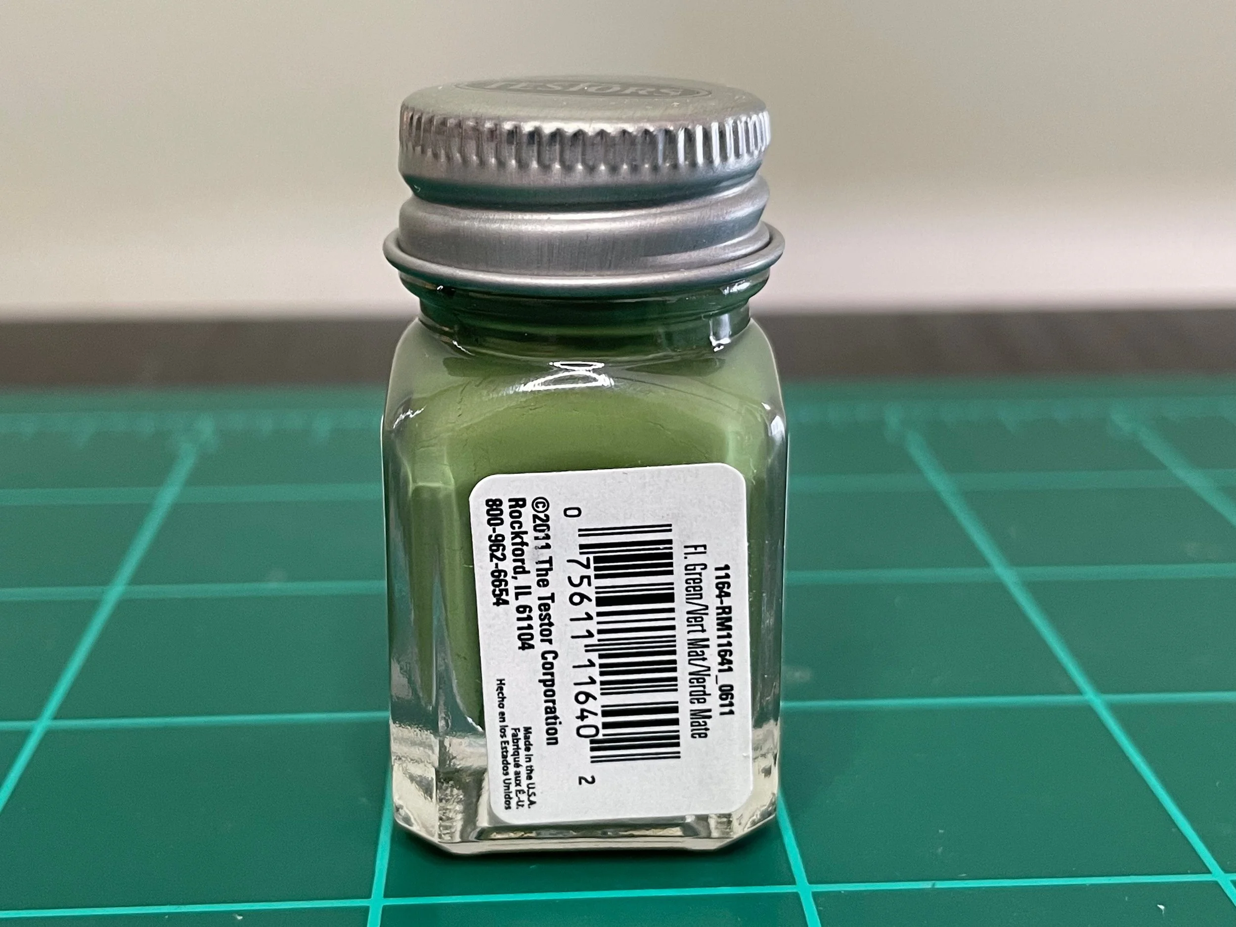 Testors Enamel 1/4oz-OD Flat Green #1164